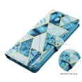 thumbnail image 4 of Dteck Marble Patterned Case for Apple iPhone 12 Pro Max 6.7-inch,Magnetic Leather Card Holder Wallet Kickstand Case Flip Shockproof Protective Cover with Strap,Blue, 4 of 8