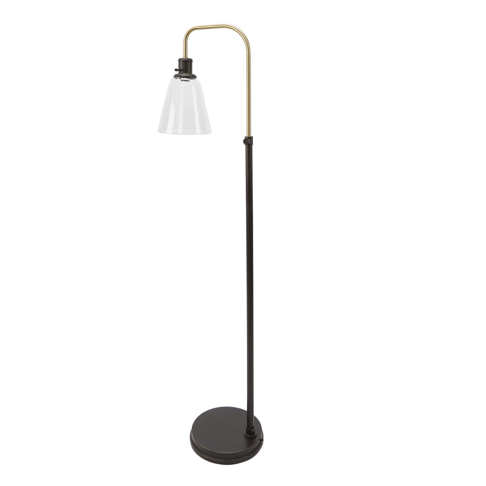 Better Homes & Gardens Adjustable Glass Shade Floor Lamp, OilRubbed