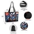 thumbnail image 2 of FORMRS Canvas Laptop Tote Bag for Women with 15.6" Computer Compartments Shoulder Handbag, Art Flowers, 2 of 7