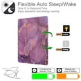 thumbnail image 3 of Allytech iPad 8th Generation 10.2 inch Case, iPad 7 Cover 2019, Trifold Viewing & Typing Stand Protective Shockproof Smart Auto Sleep Wake Case for A2270 A2428 A2429 A2197 A2198 A2200, Purple Marble, 3 of 4