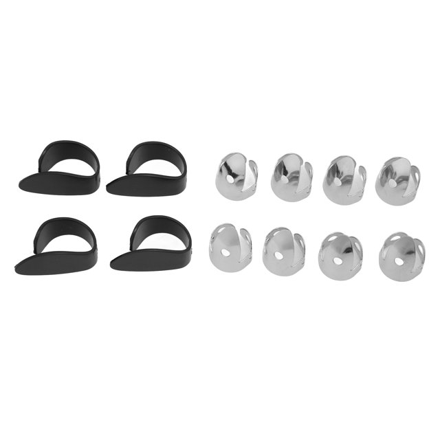 Púa De Dedo De Guitarra, Protector De Púas De Pulgar Para Tocar Mejor Plástico Metal Negro Plata Para Rendimiento ANGGREK Otros