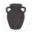 thumbnail image 4 of Sagebrook Home Black Boho Terracotta Vase - Amphora-Style Decorative Flower Holder for Home, Office & Living Room - 9" Black, 4 of 12