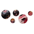 thumbnail image 2 of Designart "Marble Whispers Red and Black V" Abstract Marble Metal Wall Art Set of 5 Piece, 2 of 5