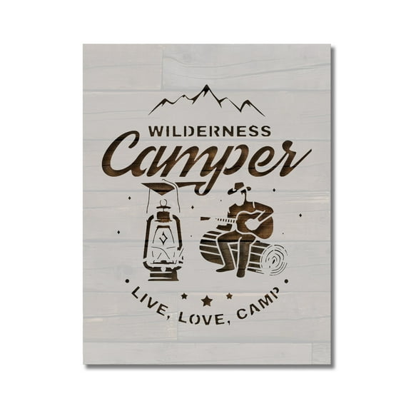 Live Love Camp Stencil Template Reusable 8.5 x 11 Inches for Painting on Walls, Wood, Arts and Crafts by Stencilville