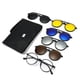 thumbnail image 2 of Un par de gafas combinadas con cinco pares de gafas de sol polarizadas pueden combinarse con las gafas de sol magnéticas retro TR90 para miopía., 2 of 5