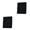 thumbnail image 3 of QualitChoice Extension Strap Bra Extender 3 Rows 4 Hooks Stretch Lingerie Intimates black 2Set, 3 of 6