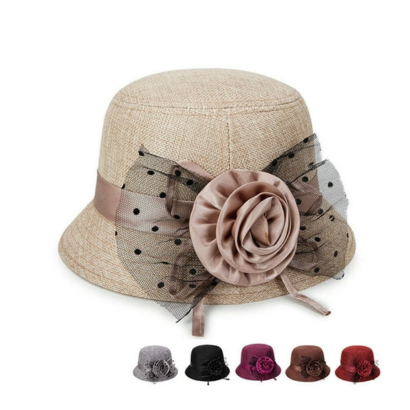 Vintage Floral Bucket Hat for Women Classic Cloche Design for Formal Events and Winter