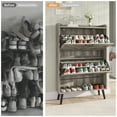 thumbnail image 2 of YouTrend Shoe Storage Cabinet with 2 Flip Drawers, Farmhouse Shoe Organizer for Entryway, Washed Grey, 2 of 10