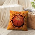 thumbnail image 4 of LALILO Throw Pillow Covers Grunge Basket Ball Basketball Fun Cushion Cover 18" x 18", 2 Pack, 4 of 6
