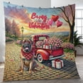 thumbnail image 4 of Be My Valentine's Mastiff Truck Full of Love Flower Balloon Quilt Blanket Mastiffs Dog Lover Gifts Idea Cozy Comforter Throw Blanket - 02029, 4 of 5