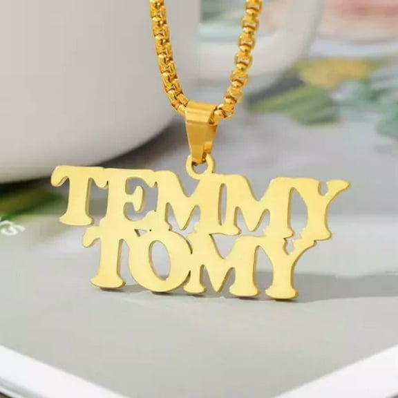 Large Pendant Nameplate Custom Name Necklace Bold Chain Men Gift Jewelry