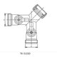 thumbnail image 3 of Garden Hose Diverter Full Flow, Brass Heavy Duty Hose Diverter, Hose Y Diverter, Outdoor Faucet Div, 3 of 5
