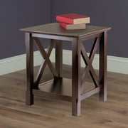 Winsome Wood Xola X Panel End Table, Cappuccino