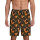 thumbnail image 1 of Balery Festive Squirrels Dark Forest Pantalones cortos de pijama de punto de algodón para hombre con cinturilla y bolsillos-X-Large, 1 of 6