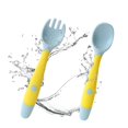 thumbnail image 4 of Coofit Kids Spoon Fork Set: Bendable Toddler Self Feeding Utensil Children Tableware, 4 of 10
