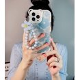 thumbnail image 2 of Compatible with iPhone 14 Pro Max Case, Cute Sun Flowers Pattern Soft TPU Shockproof Camera Protector Clear Case with Lovely Flower Strap Bracelet Chain Girls Women Case for iPhone 14 Pro Max 6.7", 2 of 6