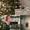 thumbnail image 5 of Steadline Christmas Hanging Pendant,Transparent Acrylic Snowflake Ornament Inlaid Shiny Sequins Built In Hanging Loop,Reusable Crystal Decor For Xmas Tree Window Indoor Holiday Party Layout, 5 of 8