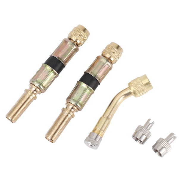 1Set 135 Grados Extensión de Válvula de Llanta de Cobre con Extensión de Vástago de Llanta Plástico Flexible de 75mm para Carro Motocicleta RV Camión Bicicleta