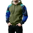 thumbnail image 4 of Men's Hoodie Long Sleeve Hooded Sweatshirt Casual Basic Essential Drawstring Pullover Hoodie With Pocket Green XL, 4 of 5