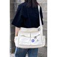 thumbnail image 5 of CoCopeaunts Women Canvas Hobo Crossbody Bag Large Shoulder Tote Bag Casual Messenger Bag with Multiple Pockets, 5 of 6