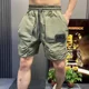 thumbnail image 4 of Pantalones cortos para hombre, holgados, verdes, anchos, cargo, para hombre, con múltiples bolsillos, cómodos, de nailon, grandes y altos, ropa estilo Harajuku, 4 of 5