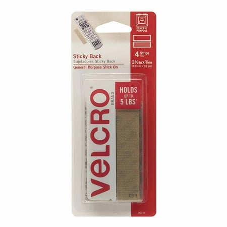 (6 Pk) Velcro Tape Strips 3/4 Beige | Walmart Canada