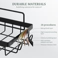 thumbnail image 6 of Siaomo Shower Caddy,5 Pack Adhesive Shower Shelves,Rustproof Stainless Steel Shower Organizer Storage,No Drilling Shelves for Bathroom Storage & Home Decor -Black, 6 of 7