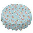 thumbnail image 2 of Pioneer Flower Floral Print Pattern Round Tablecloth 60 X 60 Inch, Wrinkle Resistant Wipeable Table Cloth for Kitchen Dining Picnic Patio Party, 2 of 6