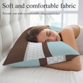 thumbnail image 5 of Blue Brown Morocco Pillow Covers 12"x20", Geometric Stripes Aqua Stitching Soft Brushed Microfiber Breathable Throw Pillow Covers, Decorative Pillowcase with Zipper for Couch Sofa Bedroom Living Room, 5 of 9