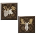 thumbnail image 1 of Gango Home Decor Lodge Precious Antlers IV & Precious Antlers III by Wellington Studio (Ready to Hang); Two 12x12in Brown Framed Prints, 1 of 5