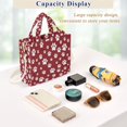thumbnail image 5 of FORMRS Womens Corduroy Tote Bag Crossbody Shoulder Purse Handbag with Detachable Strap, Red Cartoon Paws Pattern, 5 of 7