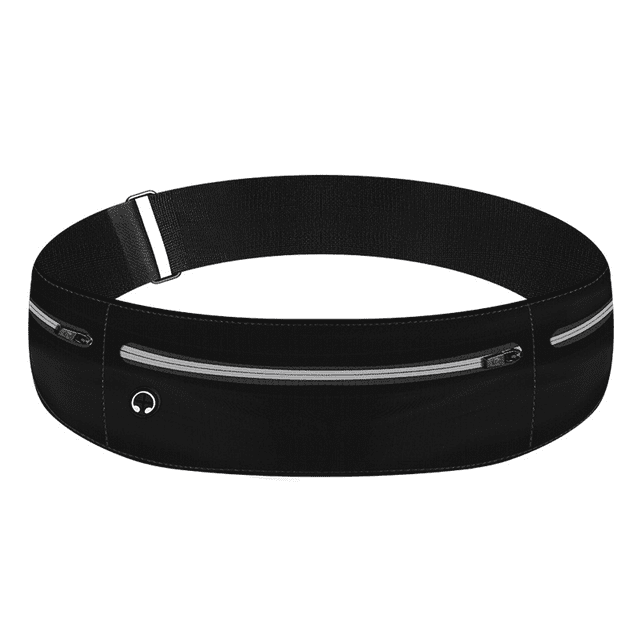 Riñonera para correr: cinturón ultraligero para correr, soporte para teléfono para trotar, caminar, andar en bicicleta y hacer ejercicio, color negro