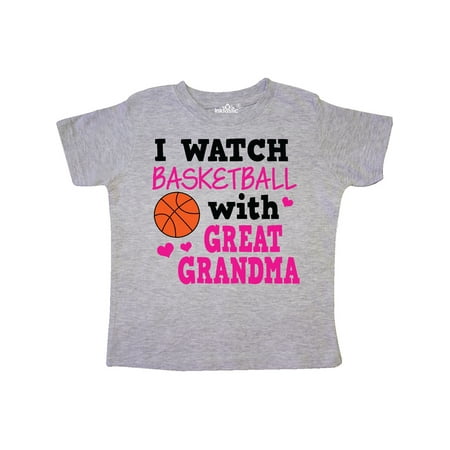 

Inktastic I Watch Basketball with Great Grandma Gift Toddler Toddler Girl T-Shirt