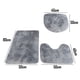 thumbnail image 2 of FloreceBien Alfombra de pelo largo teñida de felpa para inodoro, juego de tres piezas de almohadillas antideslizantes para pies, absorbente para baño, 2 of 5
