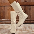 thumbnail image 6 of Women's Slip on Mid Calf Boots, Plus Size Suede Side Zipper Round Toe Casual Boots with Breathable Lining and Cushion Sole, Comfortable Footwear for Everyday Wear, 6 of 6