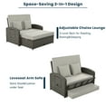 thumbnail image 3 of Llinc Store PE Wicker Rattan Double Chaise Lounge 2-Person Reclining Daybed with Adjustable Back and Cushions Free Furniture Protection Cover Gray, 3 of 6