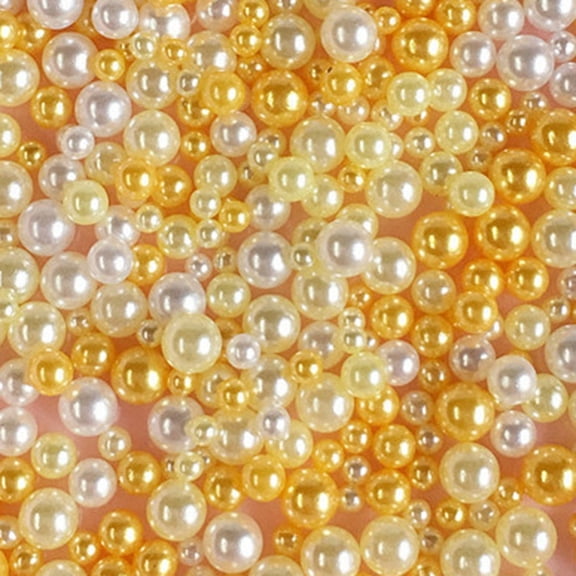 3bags Resin Beads No Hole Imitation Pearl Round Orange 2.5~5mm about 350~500pcs/bag