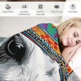thumbnail image 3 of Orinice Llama Colorful Headdress Tassel Warm Lightweight Blanket Soft Fleece Blankets Throw Blanket Living Rooms Sofa Decor Cow Gifts All Seasons 40x50in, 3 of 6