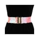 thumbnail image 3 of Cinturones Anchos Brillantes para Damas INSPIRE CHIC con Hebillas de Interbloqueo y Decoración de Lentejuelas, Cinturones Elásticos para Mujeres, 2 Piezas, Rosa, 3 of 5