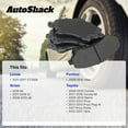 thumbnail image 3 of AutoShack Rear Ceramic Brake Pad Set for Toyota & Scion, Corolla 2009-2011, 2014-2020 Prius 2010-2013 xB 2008-2015 Yaris 2012-2017 Matrix 2009-2014 tC 2011-2016, FWD AWD L4 1.5L 1.8L 2.0L 2.4L 2.5L, 3 of 5