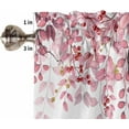 thumbnail image 5 of Pink Eucalyptus Leaves Curtain Valance for Windows Watercolor Window Treatments 1 Panel Short Curtains for Kitchen Windows Bathroom Bedroom,54 x 18 Inch, 5 of 6