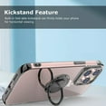 thumbnail image 2 of Compatible with iPhone 13 Pro Max Case, Ultra Slim Soft TPU Cover Built-in Rotatable Ring Kickstand Fit Magnetic Car Mount for iPhone 13 Pro Max 6.7 inch, Black, 2 of 8