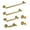Brushed Gold, variant on 6 - Piece Brass Bathroom Hardware Set