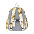 thumbnail image 3 of White Sunflower Backpack for School,Cute School Bag,Schoolbag with Adjustable Shoulder Straps & Padded Back,13.4"x11"x4.7", 3 of 6