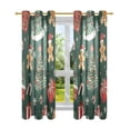 thumbnail image 7 of Yayeee Window Curtains Light Filtering 63"x52" Grommet Panel Pair Home Living Room Decor, Yellow Christmas Gingerbread, 7 of 7