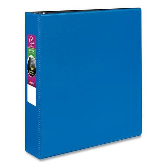Avery Durable Non-View Binder with DuraHinge and Slant Rings, 3 Rings, 2" Capacity, 11 x 8.5, Blue, Each