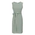 thumbnail image 4 of UVN Summer Dresses for Women Striped T Shirt Dress Casual Midi Dress Sleeveless Sundress with Pockets, 4 of 8