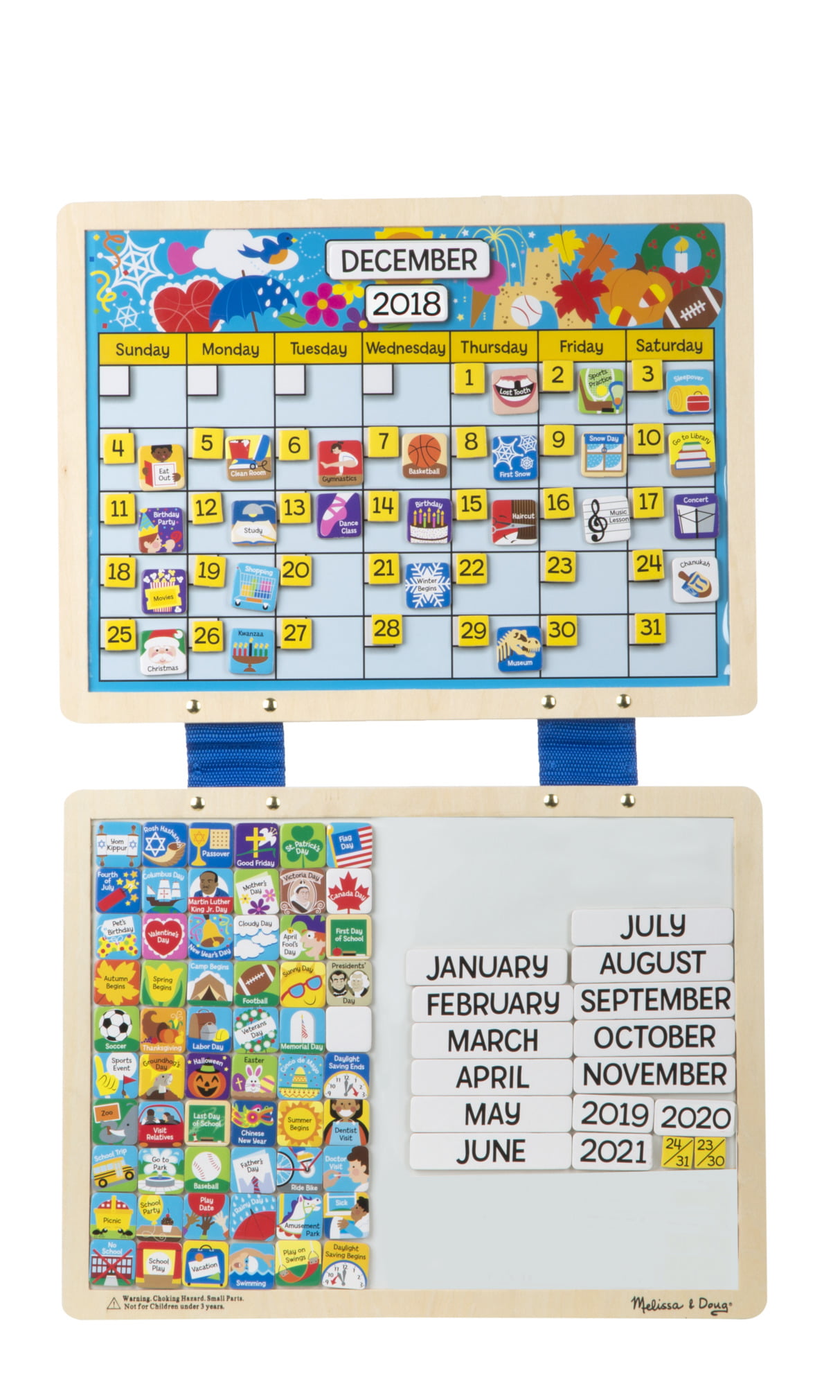 Melissa & Doug Monthly Calendar with 133 and 2 Fabric