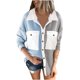 thumbnail image 2 of Moda para mujer Soild Spliced T-Shirts Tops de manga larga Blusa para mujer Abrigo Fridja po2015, 2 of 7