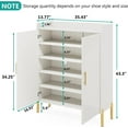 thumbnail image 2 of Tribesigns 6-Tier Modern Shoe Cabinet, White, 85 lbs, 2 of 7